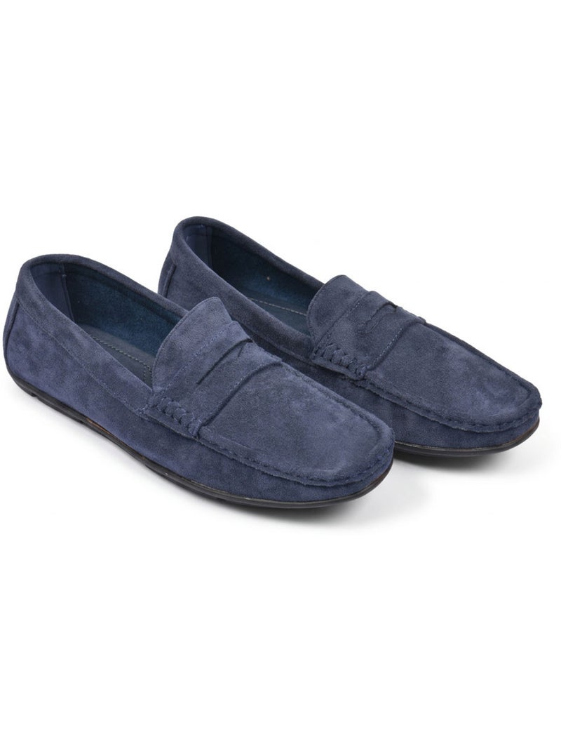 OZABI Mocassins Homme Ville Confort Slip-On Nubuck Souple Bleu marine - Kiabi