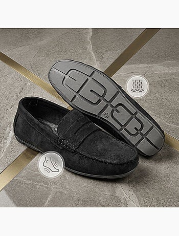 OZABI Mocassins Homme Ville Confort Slip-On Nubuck Souple