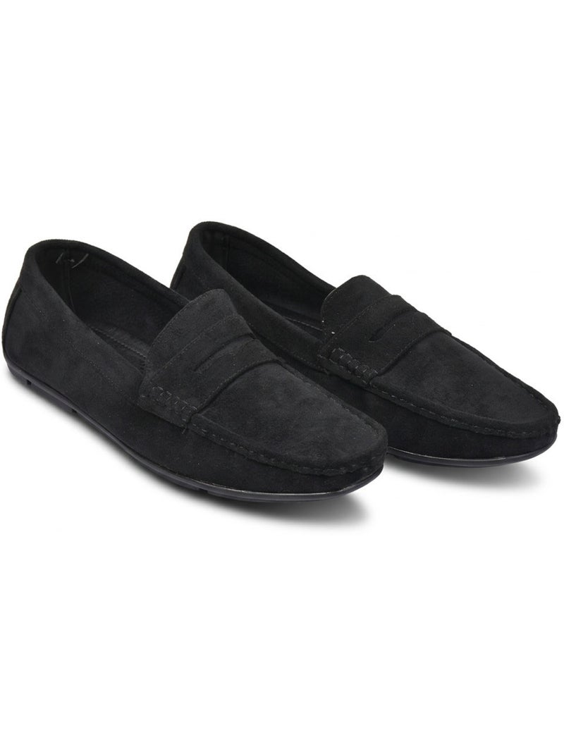OZABI Mocassins Homme Ville Confort Slip-On Nubuck Souple Noir - Kiabi