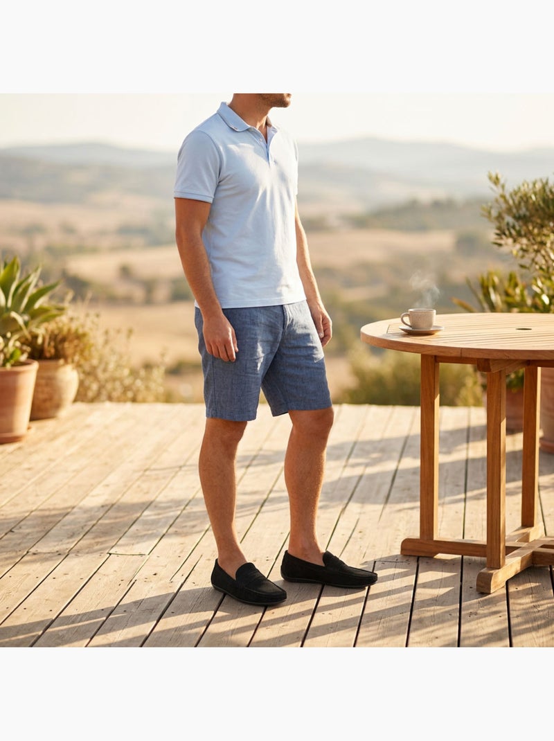 OZABI Mocassins Homme Ville Confort Slip-On Nubuck Souple Noir - Kiabi