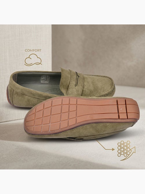 OZABI Mocassins Homme Ville Confort Slip-On Nubuck Souple - Kiabi