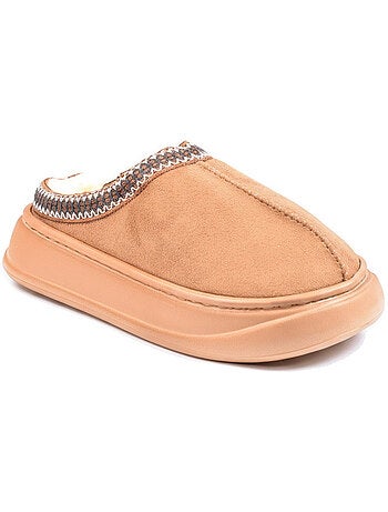 Ozabi mules femme style scandinave, intérieur fourré, semelle antidérapante