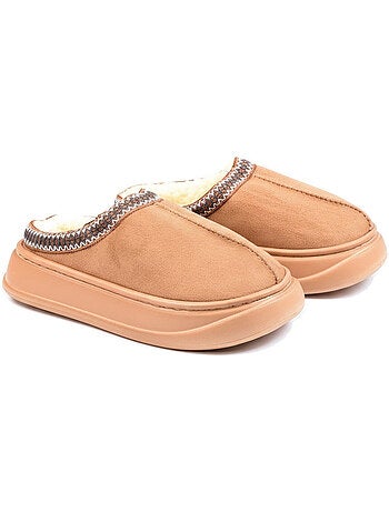 Ozabi mules femme style scandinave, intérieur fourré, semelle antidérapante