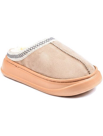 Ozabi mules femme style scandinave, intérieur fourré, semelle antidérapante