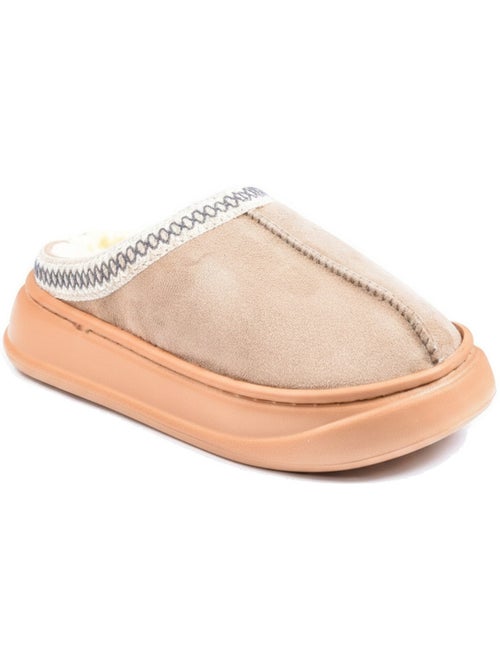 Ozabi mules femme style scandinave, intérieur fourré, semelle antidérapante - Kiabi