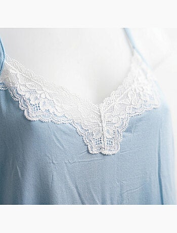 OZABI Nuisette et Kimono Femme 2 Pièces Viscose Dentelle Florale Ceinture