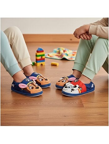 OZABI Pack 2 Paires Chaussons Enfant Pat Patrouille Antidérapants