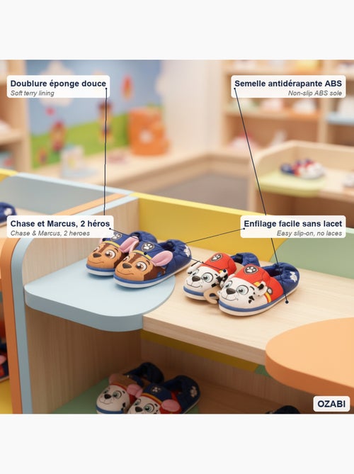 OZABI Pack 2 Paires Chaussons Enfant Pat Patrouille Antidérapants - Kiabi