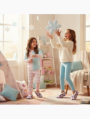 OZABI Pack 2 Paires Chaussons Fille Disney Fourrés Antidérapants