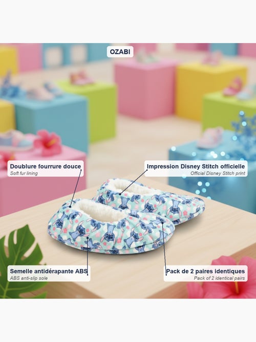 OZABI Pack 2 Paires Chaussons Fille Disney Fourrés Antidérapants - Kiabi OZABI Pack 2 Paires Chaussons Fille Disney Fourrés Antidérapants - Kiabi