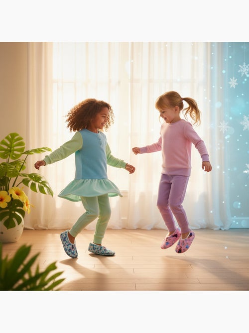 OZABI Pack 2 Paires Chaussons Fille Disney Fourrés Antidérapants - Kiabi OZABI Pack 2 Paires Chaussons Fille Disney Fourrés Antidérapants - Kiabi
