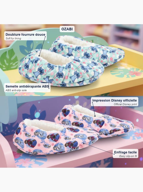 OZABI Pack 2 Paires Chaussons Fille Disney Fourrés Antidérapants - Kiabi OZABI Pack 2 Paires Chaussons Fille Disney Fourrés Antidérapants - Kiabi