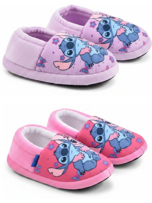 OZABI Pack 2 Paires Chaussons Fille Disney Stitch Fourrés Antidérapants - Kiabi OZABI Pack 2 Paires Chaussons Fille Disney Stitch Fourrés Antidérapants - Kiabi
