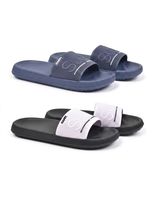 OZABI Pack 2 Paires Claquettes Adulte EVA Microperforée - Kiabi