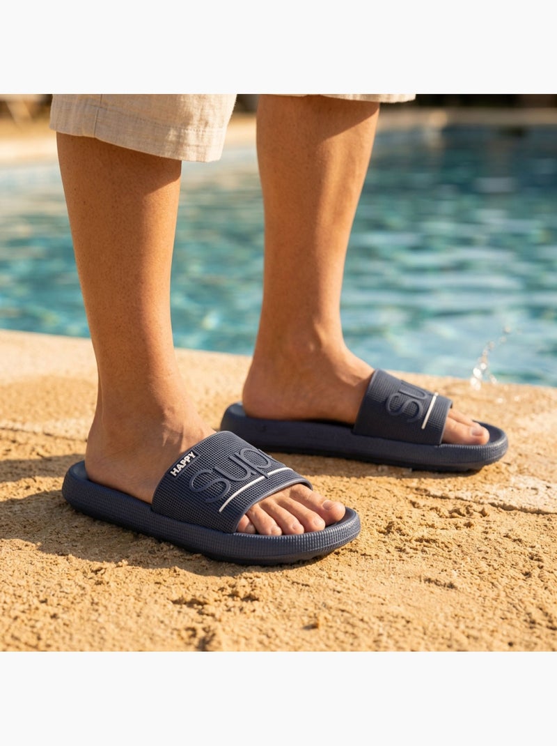 OZABI Pack 2 Paires Claquettes Adulte EVA Microperforée Bleu marine - Kiabi