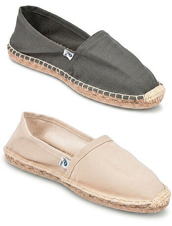 OZABI Pack 2 Paires Espadrilles Homme Semelle Corde Jute
