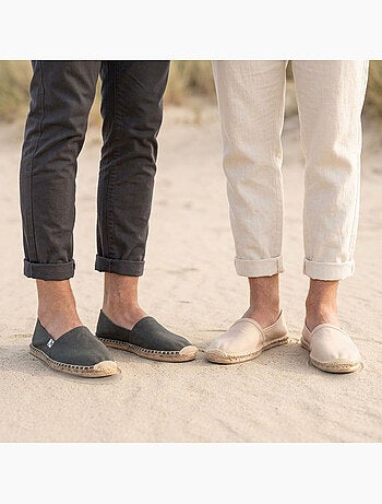 OZABI Pack 2 Paires Espadrilles Homme Semelle Corde Jute