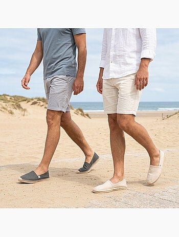 OZABI Pack 2 Paires Espadrilles Homme Semelle Corde Jute