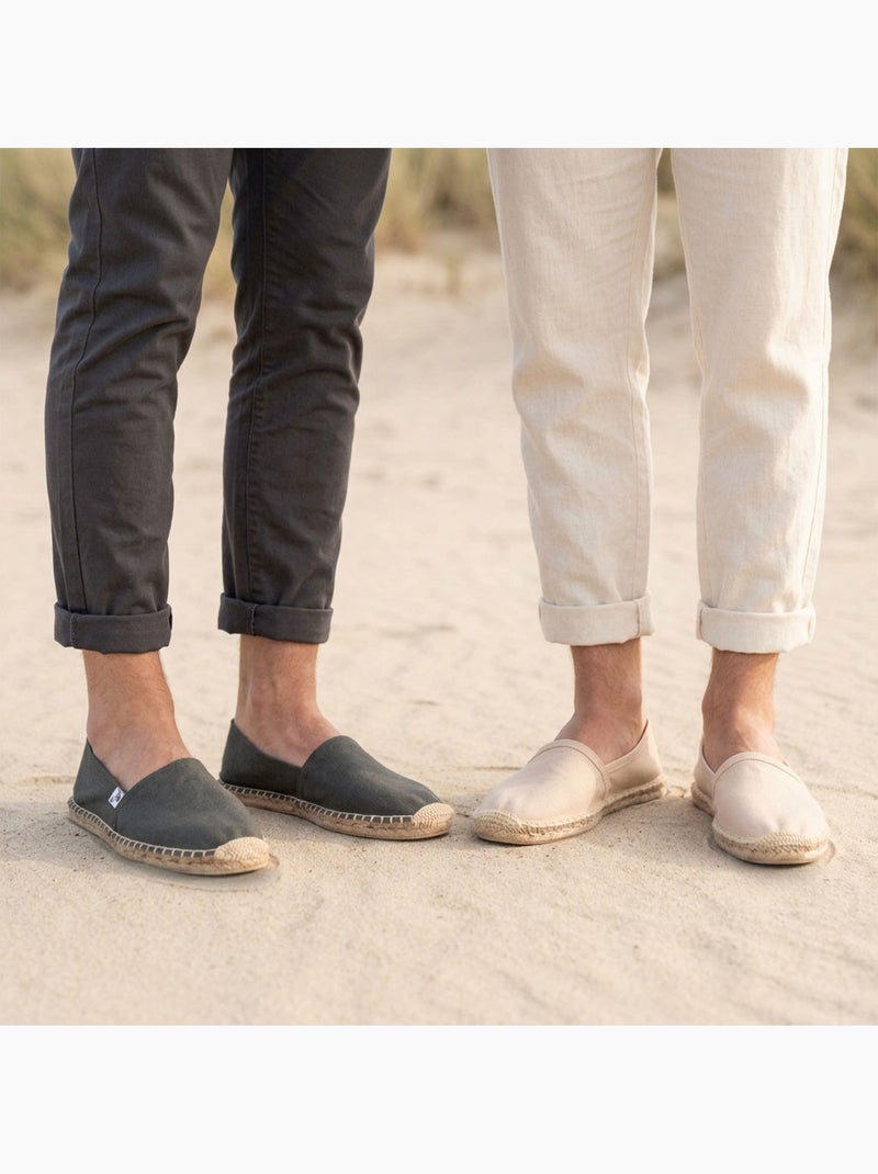 OZABI Pack 2 Paires Espadrilles Homme Semelle Corde Jute Gris Beige - Kiabi