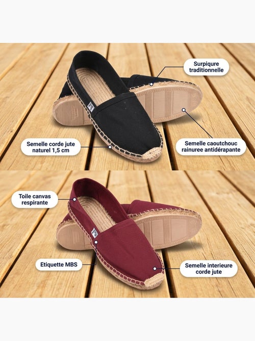 OZABI Pack 2 Paires Espadrilles Homme Semelle Corde Jute - Kiabi