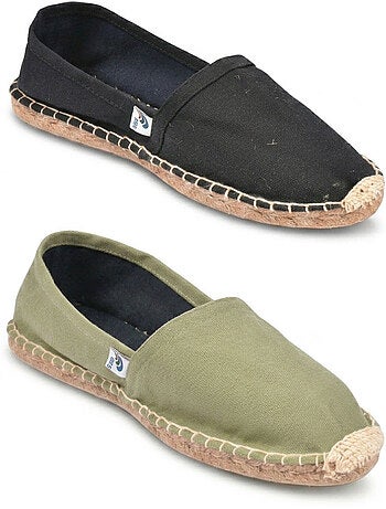 OZABI Pack 2 Paires Espadrilles Homme Semelle Corde Jute