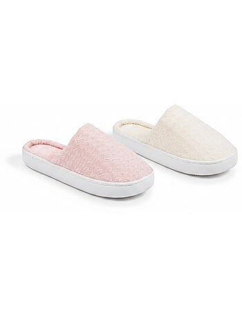 OZABI Pack 2 Paires Mules Femme Semelle Nuage Doublure Éponge