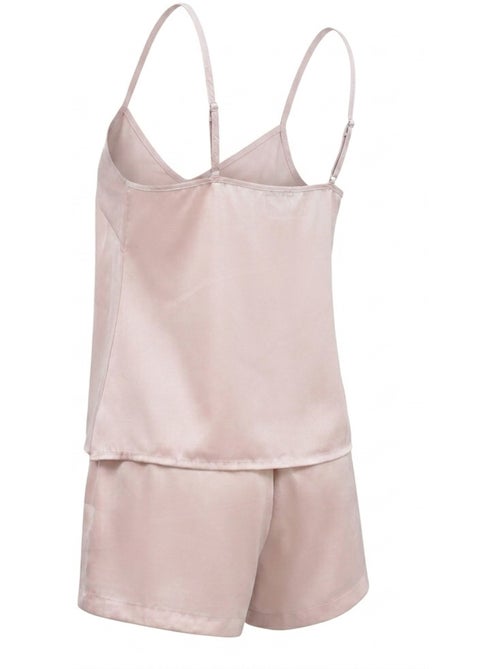 Ozabi pack 2 pyjamas courts femme, débardeur satiné et short 2 poches - Kiabi Ozabi pack 2 pyjamas courts femme, débardeur satiné et short 2 poches - Kiabi
