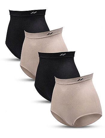 OZABI Pack Culotte Gainante Femme Lot 4 Taille Haute Ventre Plat