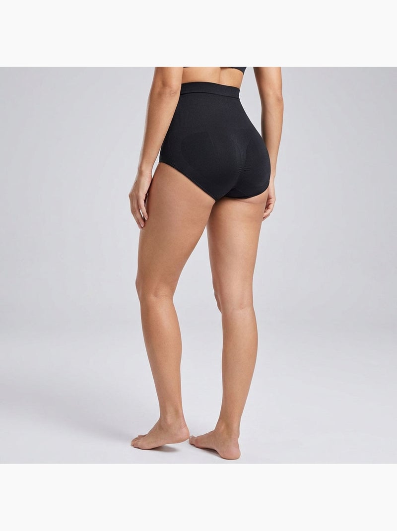 OZABI Pack Culotte Gainante Femme Lot 4 Taille Haute Ventre Plat Noir Marron - Kiabi