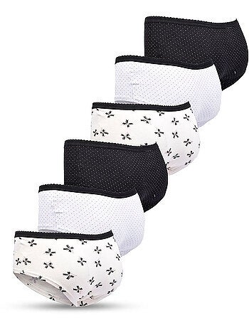 OZABI Pack Culottes Fille Coton - Lot de 6