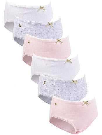 OZABI Pack Culottes Fille Coton - Lot de 6