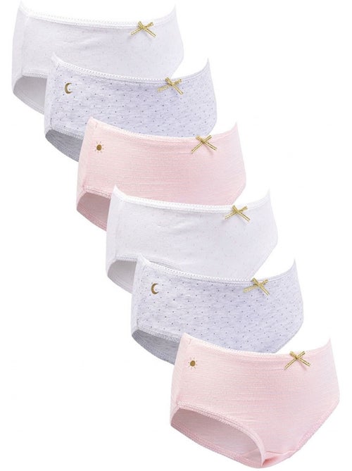 OZABI Pack Culottes Fille Coton - Lot de 6 - Kiabi