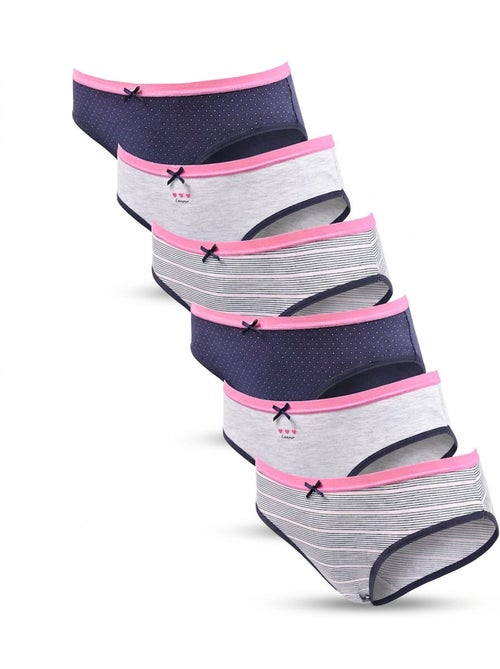 OZABI Pack Culottes Fille Coton - Lot de 6 - Kiabi