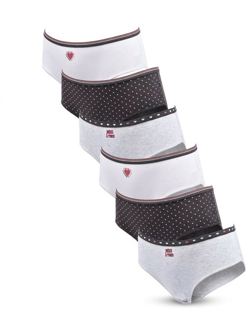 OZABI Pack Culottes Fille Coton - Lot de 6 - Kiabi