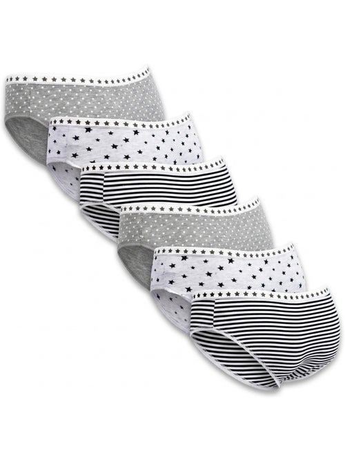 OZABI Pack Culottes Fille Coton - Lot de 6 - Kiabi