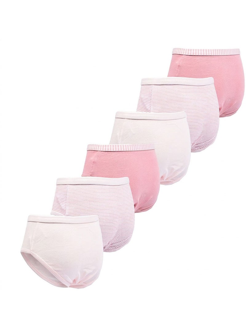 OZABI Pack Culottes Fille Coton - Lot de 6 Rose - Kiabi