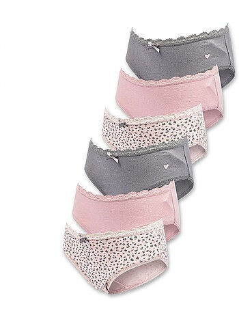 OZABI Pack Culottes Fille Coton - Lot de 6