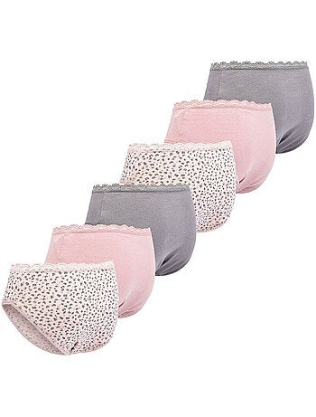 OZABI Pack Culottes Fille Coton - Lot de 6