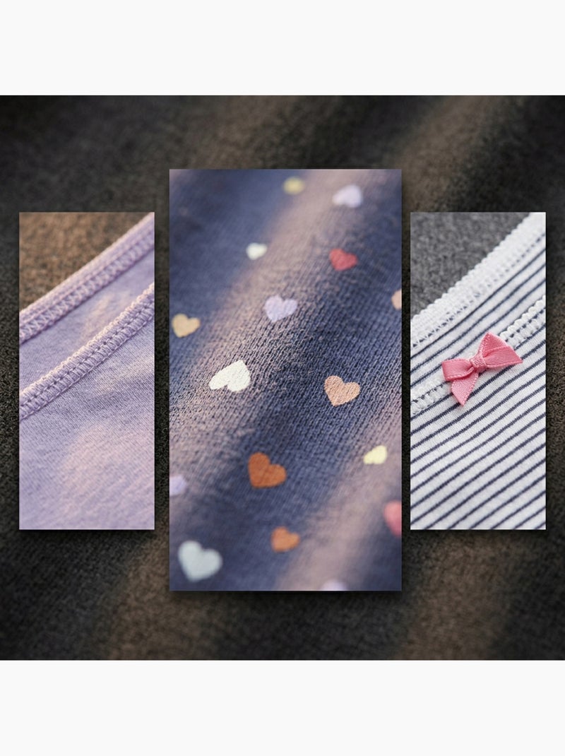 OZABI Pack Culottes Fille Coton - Lot de 6 Violet prune - Kiabi