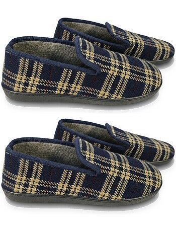 Ozabi pack de 2 paires pantoufles charentaises homme fabriquées en espagne