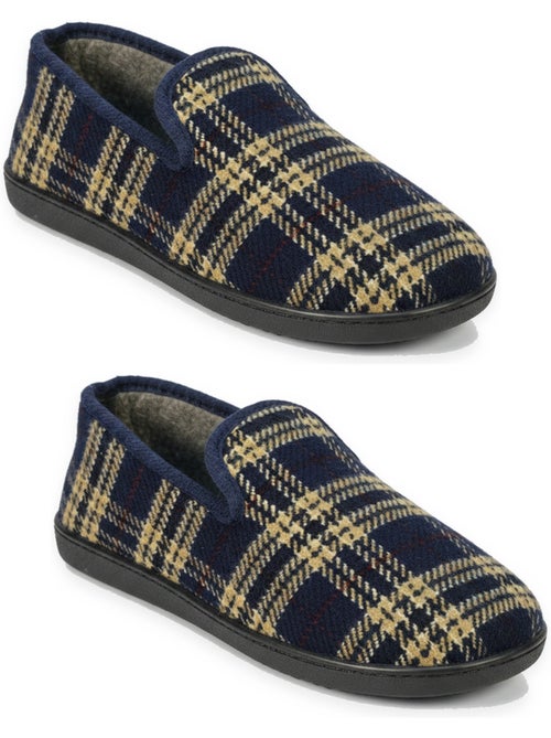 Ozabi pack de 2 paires pantoufles charentaises homme fabriquées en espagne - Kiabi Ozabi pack de 2 paires pantoufles charentaises homme fabriquées en espagne - Kiabi