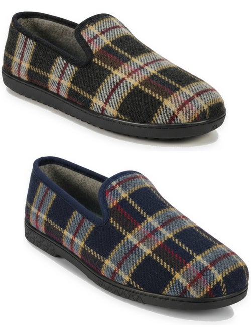 Ozabi pack de 2 paires pantoufles charentaises homme fabriquées en espagne - Kiabi Ozabi pack de 2 paires pantoufles charentaises homme fabriquées en espagne - Kiabi