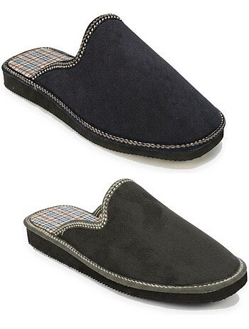 Ozabi pack de 2 paires pantoufles mules homme fabriquées en espagne