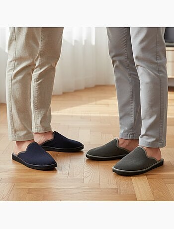 Ozabi pack de 2 paires pantoufles mules homme fabriquées en espagne