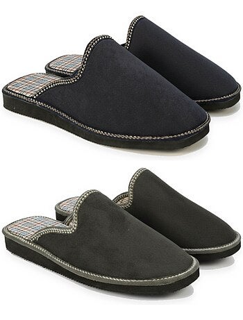 Ozabi pack de 2 paires pantoufles mules homme fabriquées en espagne