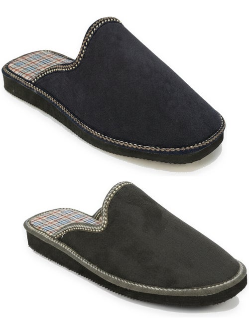 Ozabi pack de 2 paires pantoufles mules homme fabriquées en espagne - Kiabi Ozabi pack de 2 paires pantoufles mules homme fabriquées en espagne - Kiabi
