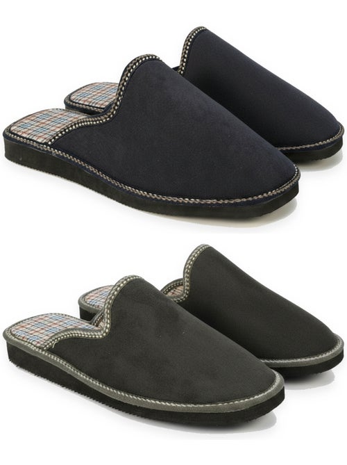 Ozabi pack de 2 paires pantoufles mules homme fabriquées en espagne - Kiabi Ozabi pack de 2 paires pantoufles mules homme fabriquées en espagne - Kiabi