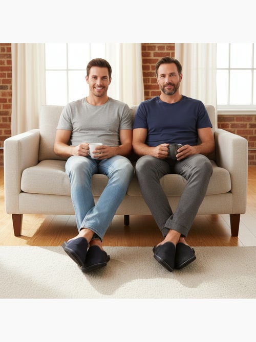 Ozabi pack de 2 paires pantoufles mules homme fabriquées en espagne - Kiabi Ozabi pack de 2 paires pantoufles mules homme fabriquées en espagne - Kiabi