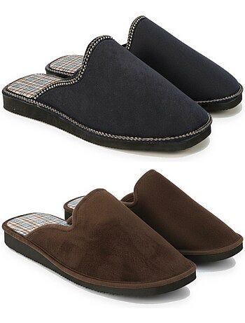 Ozabi pack de 2 paires pantoufles mules homme fabriquées en espagne