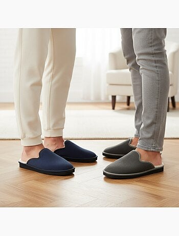 Ozabi pack de 2 paires pantoufles mules homme fabriquées en espagne
